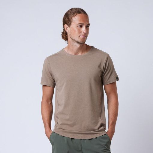 CLN Athletics T-shirt träning Brun Herr Flex bamboo t-shirt Dark khaki