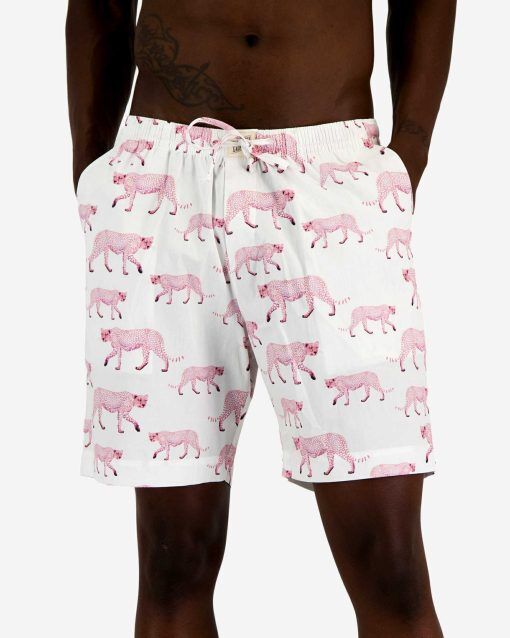 Rosa shorts herr - pink cheetah