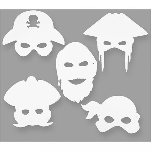 Kalasmasker - DIY - Pirates - 16-pack - Barnbordet