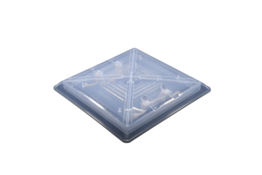 Ersatzhaube MPK zu Modell 4600 / 4600K Ausschnittmaß 40 x 40 cm Farbe Rahmen grau Haube transparent