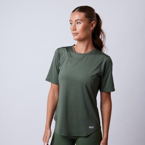 CLN Athletics T-shirt träning Grön Dam Gwen t-shirt Moss green