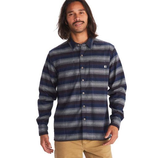 Marmot Ridgefield Heavyweight Flannel Overshirt (herr) - Arctic Navy - XXL