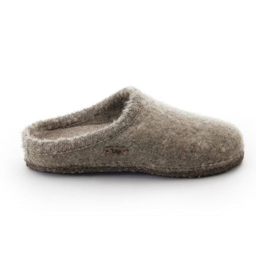 Ulle Mohair Seamless ulltofflor (unisex) - Beige Melange - 47