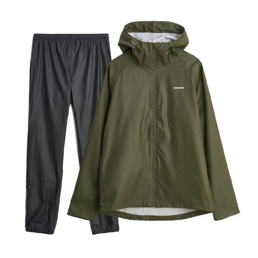 Tretorn Packable Rainset regnjacka och regnbyxor - Green - S