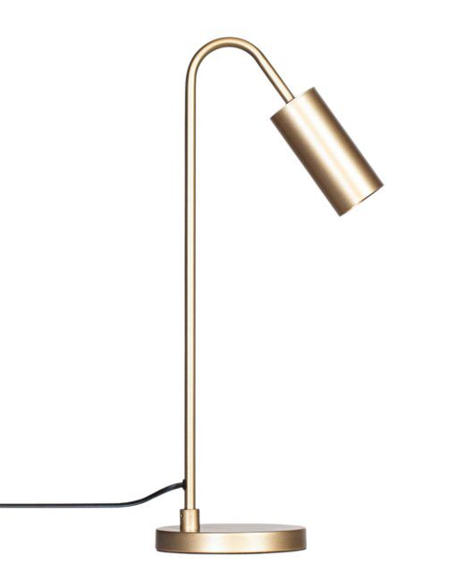 Curve bordslampa matt guld