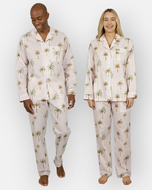 Beige matchande pyjamas - palm beach