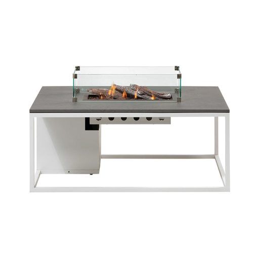 Cosiloft 120 Fire Pit Table, White and Grey