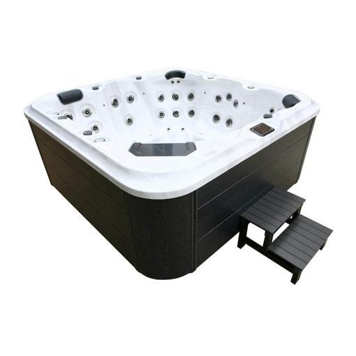 H2O 6000 6-Seater Hot Tub (In.clear & In.temp), Storm Cloud