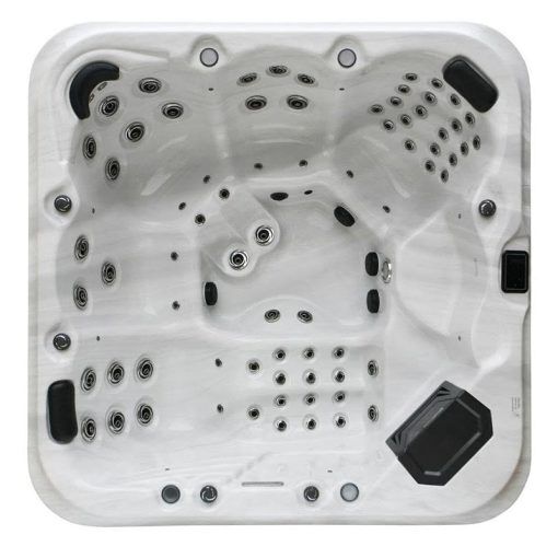 H2O 6000 6-Seater Hot Tub (In.clear), White Marble