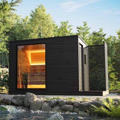 KUUT Electrical Outdoor Sauna L, Premium (Thermally Treated + Integrated Sound System)