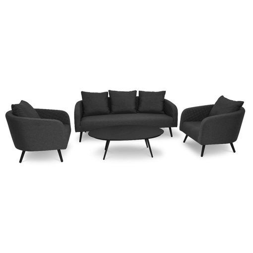 Ambition 3 Seater Sofa Set, Charcoal