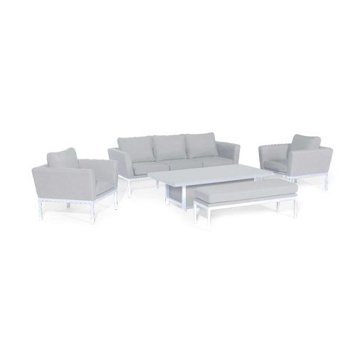 Pulse 3 Seater Sofa Dining Set with Rising Table, Lead Chine