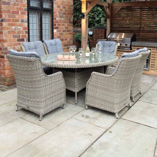 Wentworth 6 Seater Ellipse Imperial Dining Set